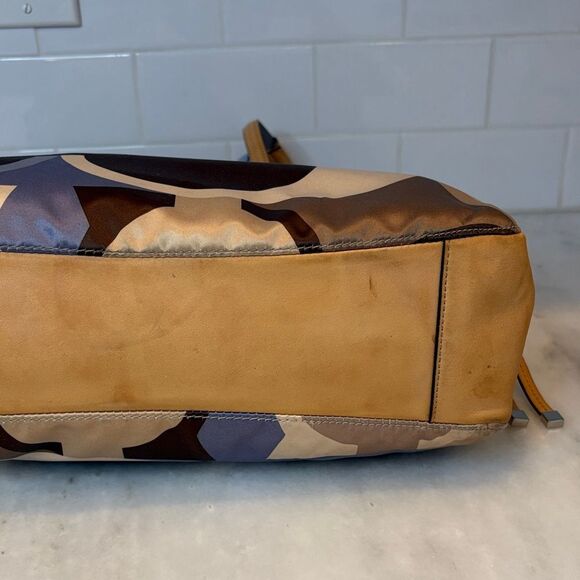 Coach Bag Purse Handbag Charlie Chelsea Sateen Scarf Print Colorful Tote Bag - Picture 8 of 16